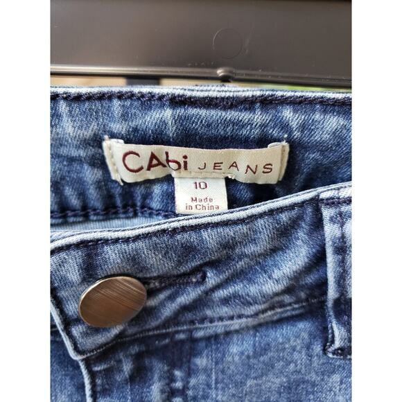 Cabi Jeans Style #920 Blue Distressed Skinny Stretch Denim Pants Size 10 - Picture 11 of 11